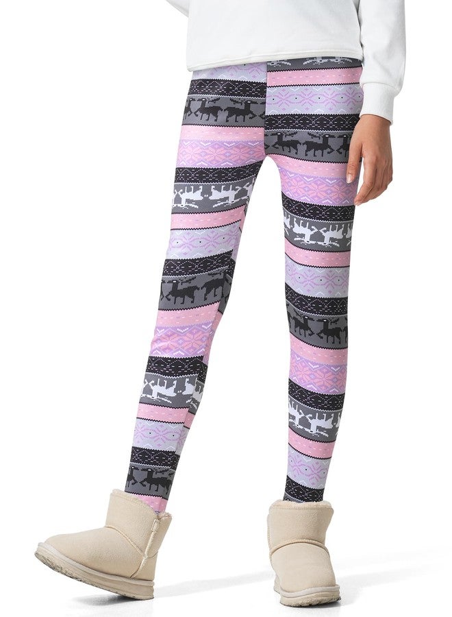 BOOPH Girls Winter Thick Warm Pant Fleece Lined Leggings 6-7Y Elk Purple - Image 4